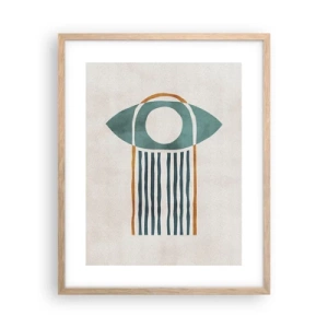 Poster in einem Rahmen aus heller Eiche - Zeichen und Rituale - 40x50 cm