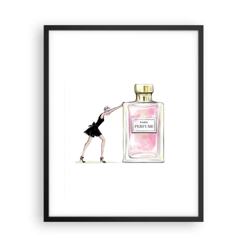 Poster in einem schwarzem Rahmen - Essenz der Weiblichkeit - 40x50 cm