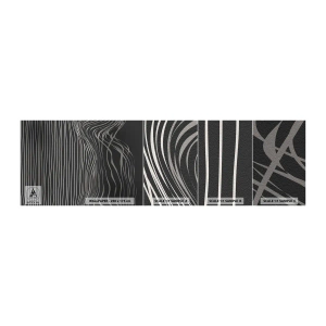 Fototapetenmuster Standard Eco - Rhythmus und Akzent - Abstraktion, Stück, Schwarz und weiß - 100x30 cm