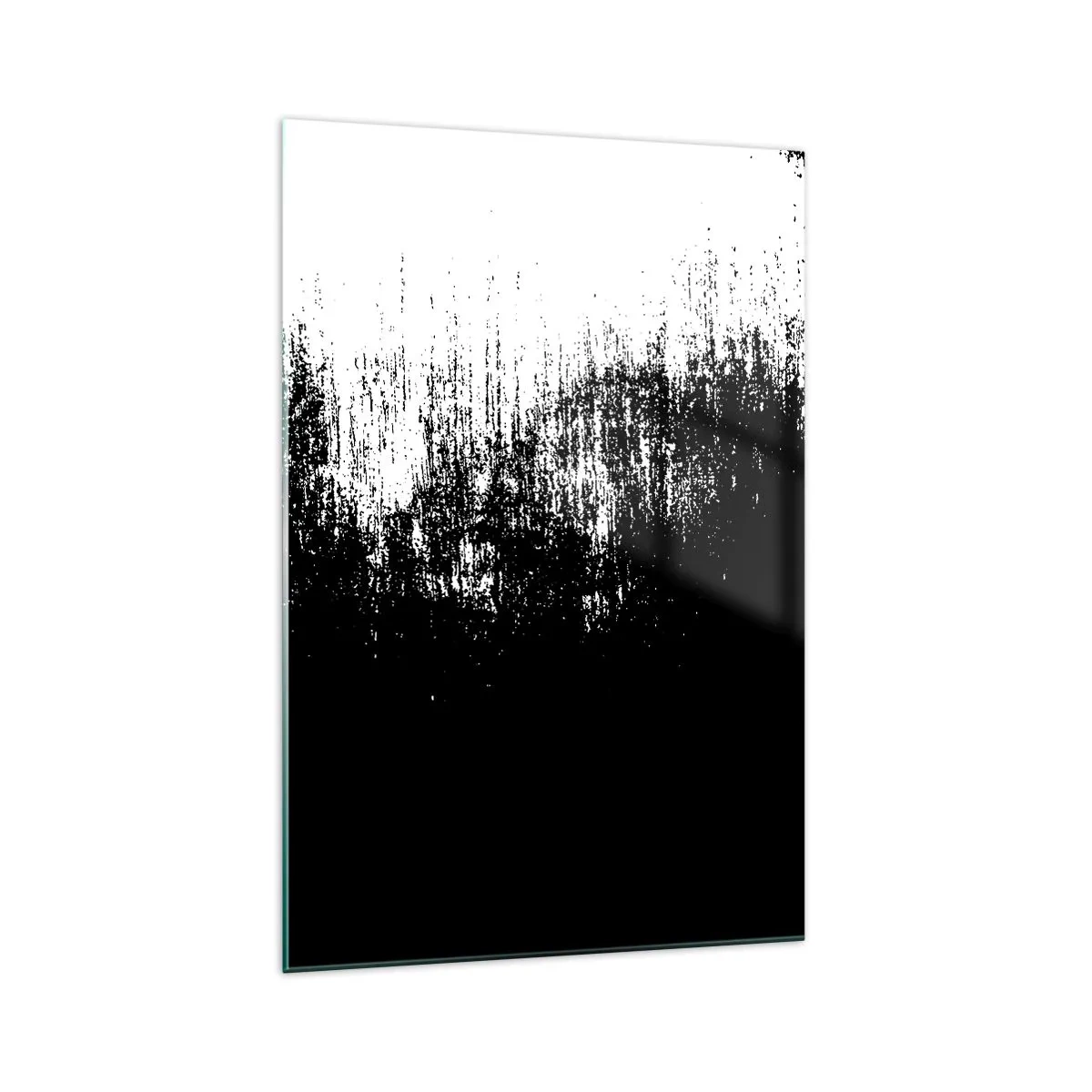 Glasbild - Bild auf glas - Minimalistische Abstraktion in Schwarzweiß - 70x100cm - Und der Gewinner ist ... - Moderne Wanddekoration für Wohnzimmer und Schlafzimmer ARTTOR