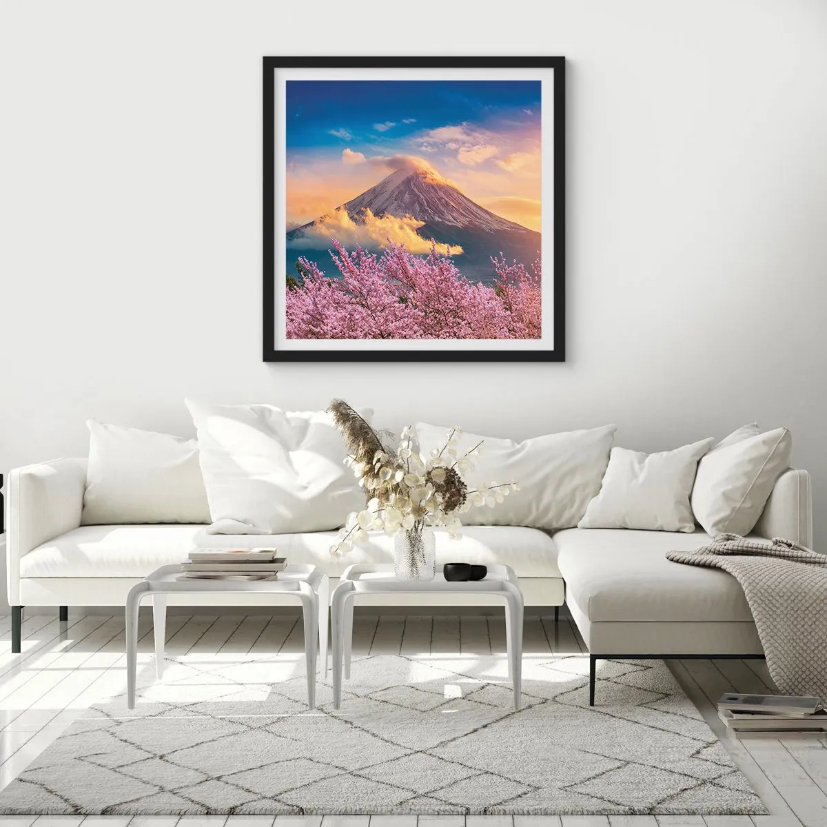 Poster in einem schwarzem Rahmen - Japanische Heiligkeit - 60x60 cm