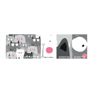 Fototapeten Muster Selbstklebend Deluxe Sticker - Katzenwelt - Für Kinder, Katze, Tiere - 100x30 cm