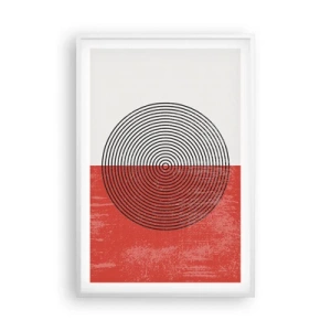 Poster in einem weißen Rahmen - Auf den Punkt gebracht - 61x91 cm