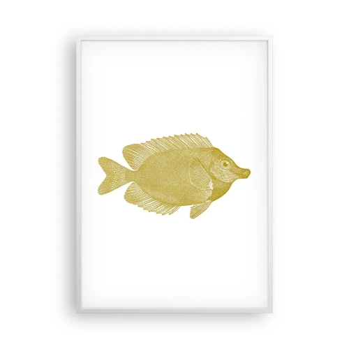 Poster in einem weißen Rahmen - Fisch und das war’s - 70x100 cm