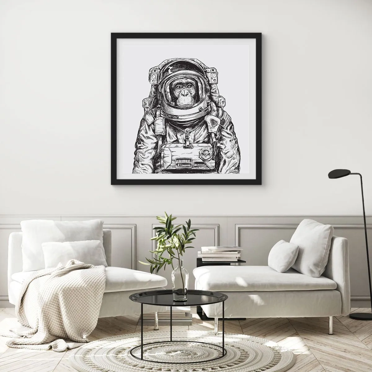 Poster in einem schwarzem Rahmen - Alternative Evolution - 30x30 cm