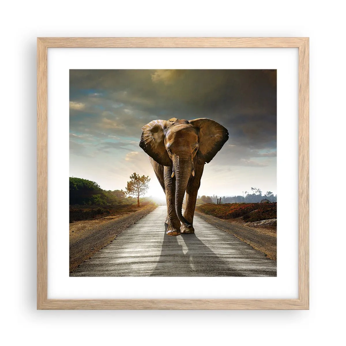 Poster in einem Rahmen aus heller Eiche - Und schon gar nicht in einem Porzellanlager - 40x40 cm