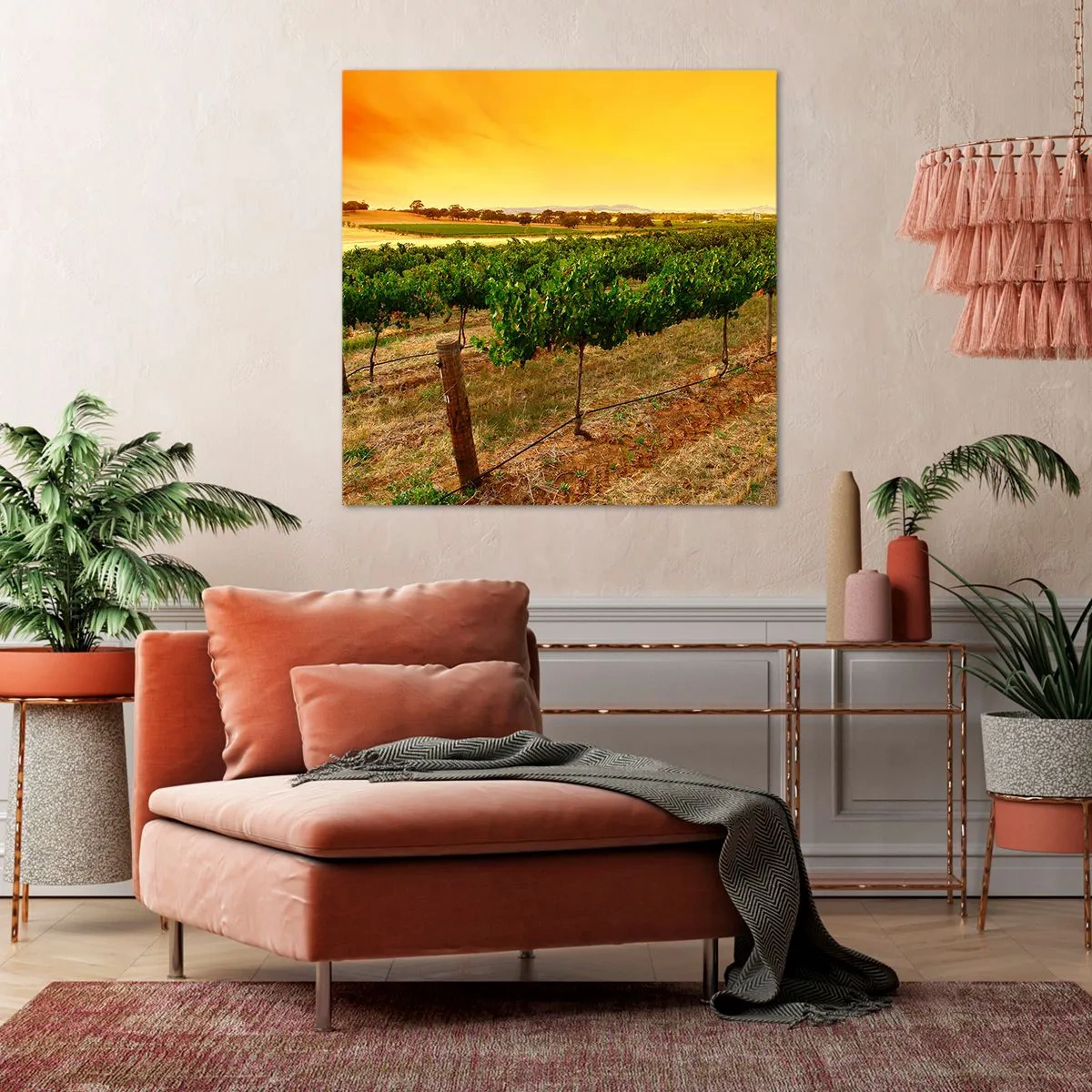 Bild auf Leinwand - Leinwandbild - Holen Sie sich einen Drink von der Sonne - 30x30 cm