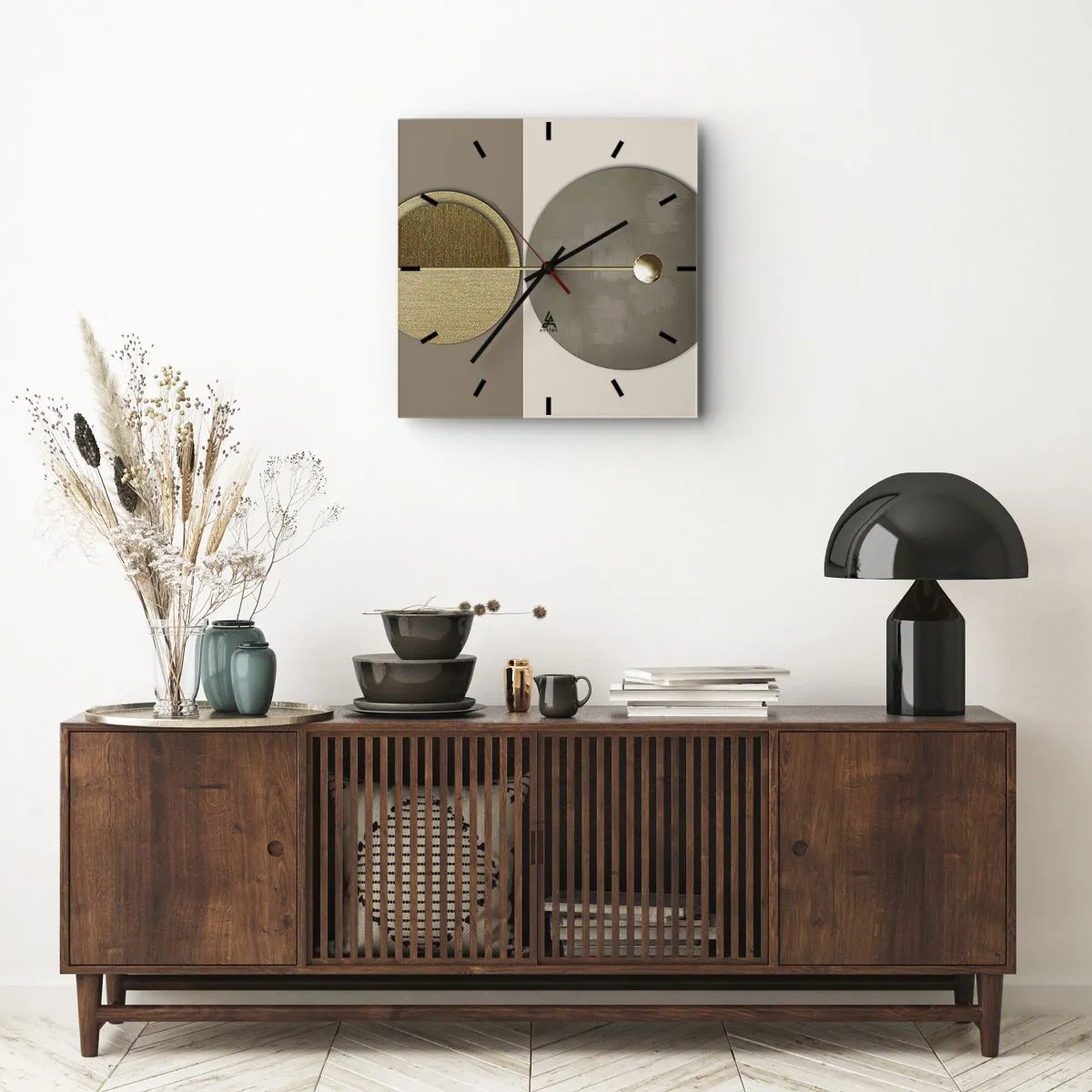 Wanduhr - Glasuhr - Perfekte Balance - 40x40 cm