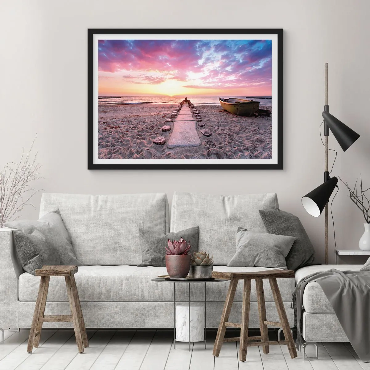 Poster in einem schwarzem Rahmen - Ein Moment tiefer Erfahrung - 50x40 cm