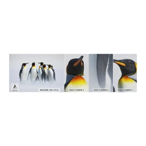 Fototapeten Muster Premium Canvas - Treffen in Abendkleidern - Tiere, Pinguin, Natur - 100x30 cm