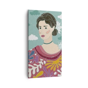 Bild auf Leinwand - Leinwandbild - Mit Melancholie im Blick - 55x100 cm