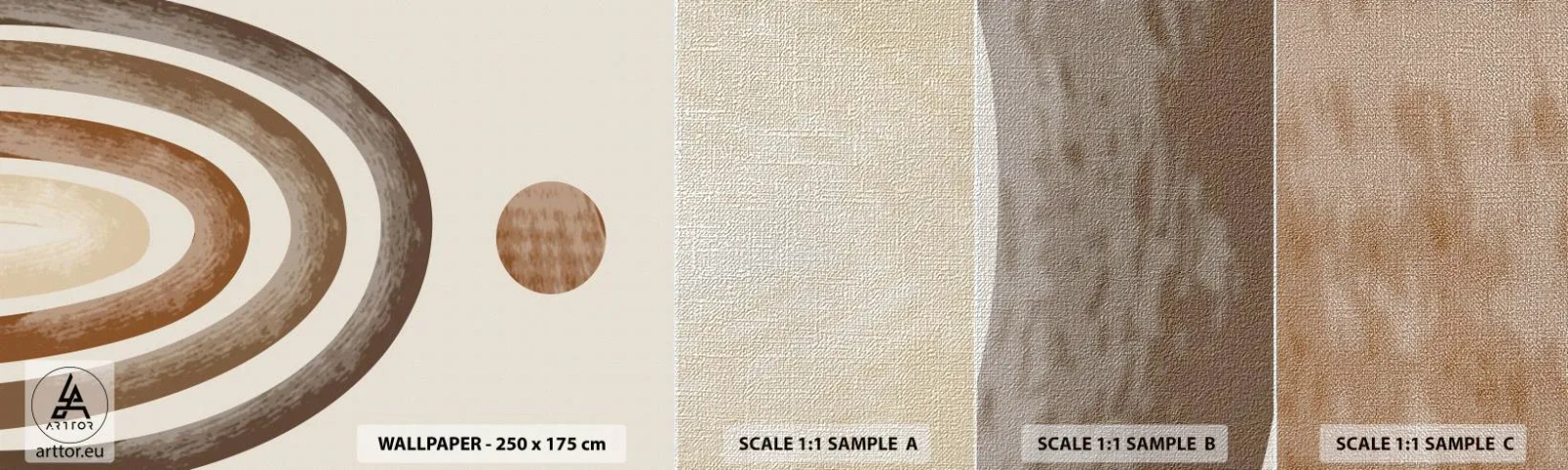 Fototapeten Muster Premium Canvas - In einer weit entfernten Galaxie - Abstraktion, Stück, Design - 100x30 cm