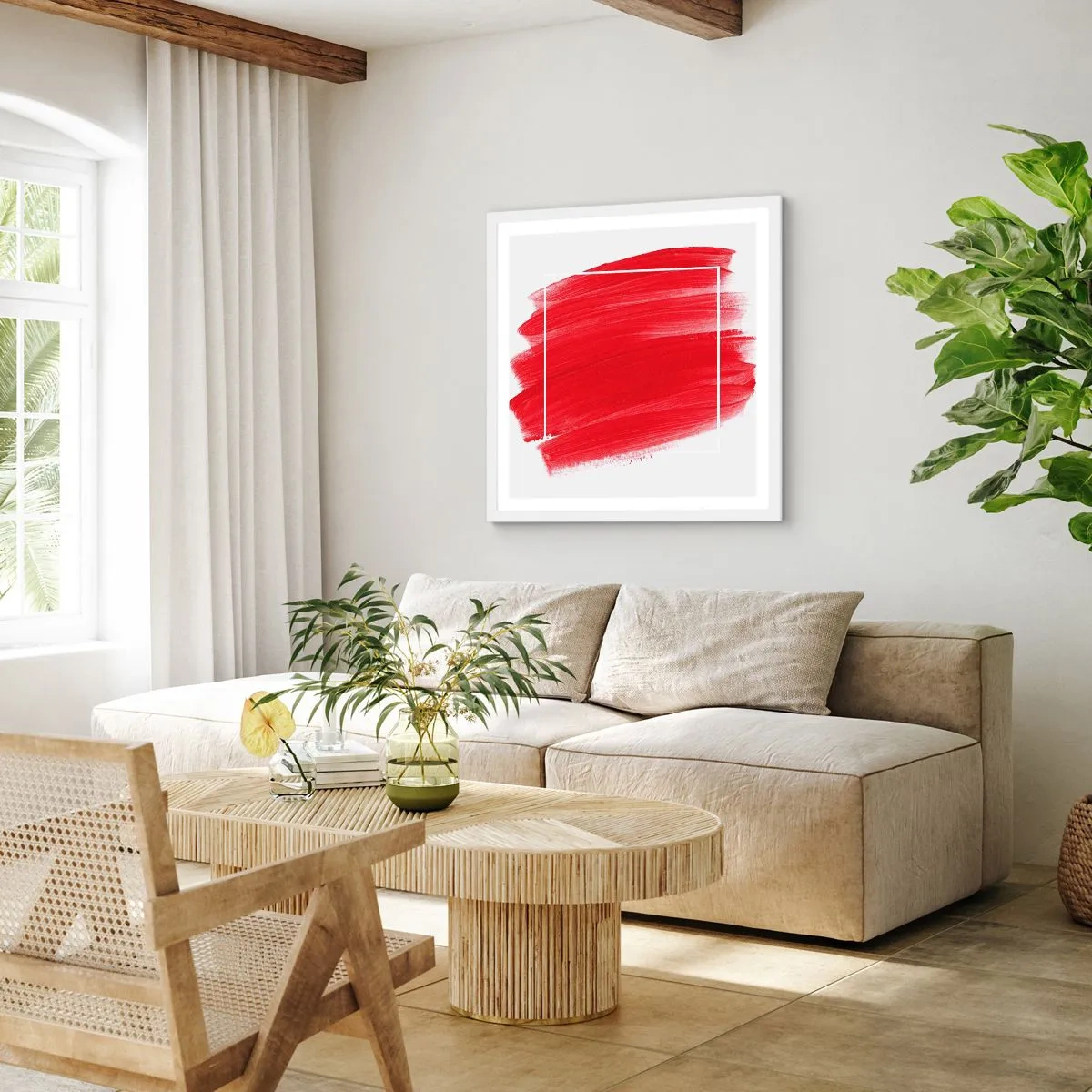 Poster in einem weißen Rahmen - Aus dem Rahmen - 60x60 cm