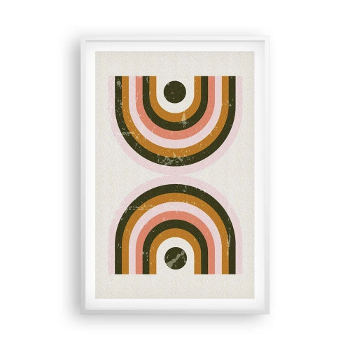 Poster in einem weißen Rahmen - Zwillingsabstraktion - 61x91 cm