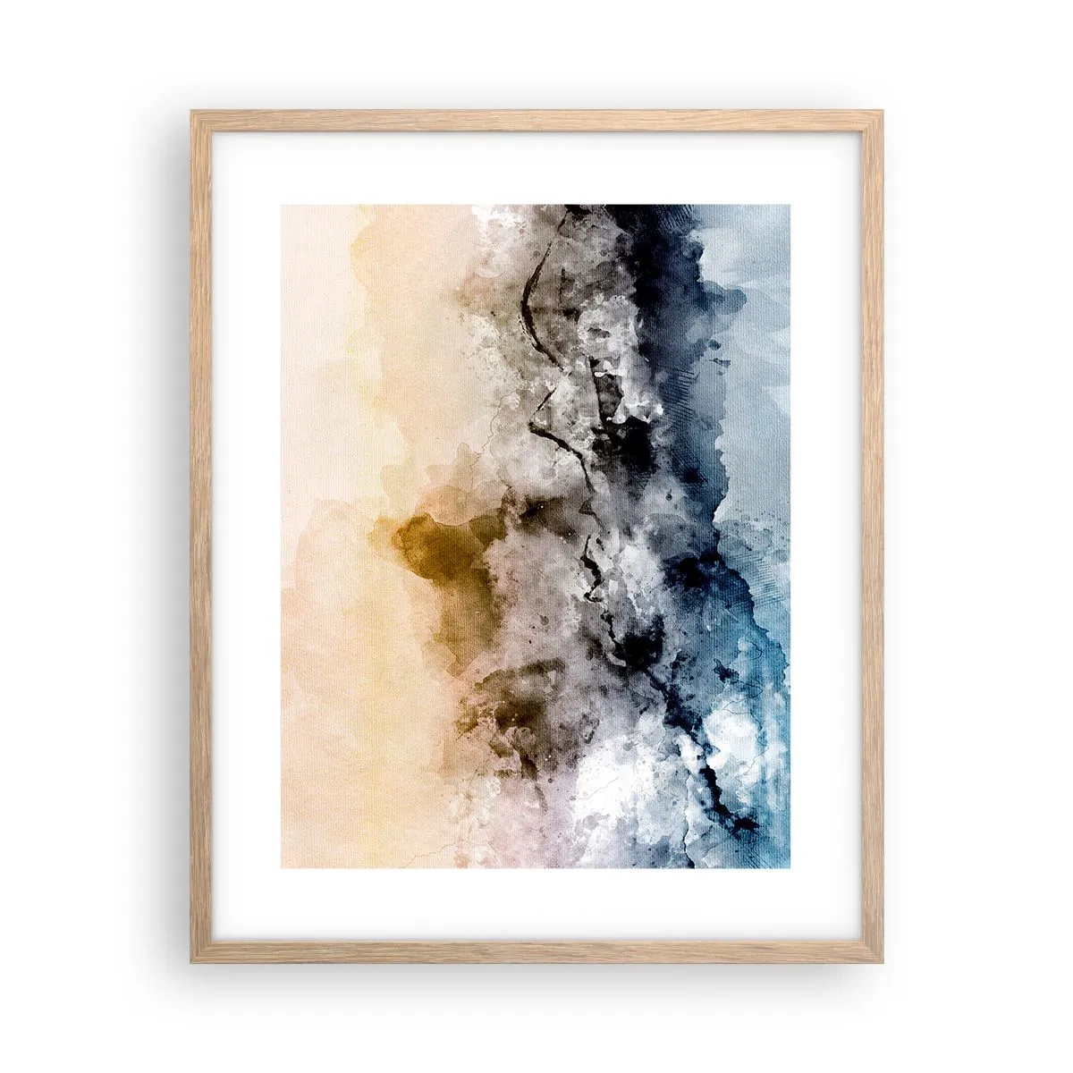 Poster in einem Rahmen aus heller Eiche - In einer Nebelwolke ertrunken - 40x50 cm