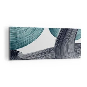 Bild auf Leinwand - Leinwandbild - Smaragdgrüne und schwarze Pfade - 100x40 cm