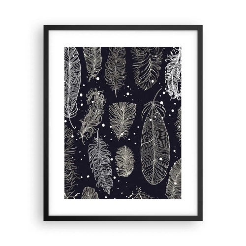 Poster in einem schwarzem Rahmen - Gefiederte Spitze - 40x50 cm