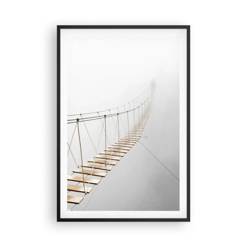 Poster in einem schwarzem Rahmen - Wohin wird es dich führen? - 61x91 cm