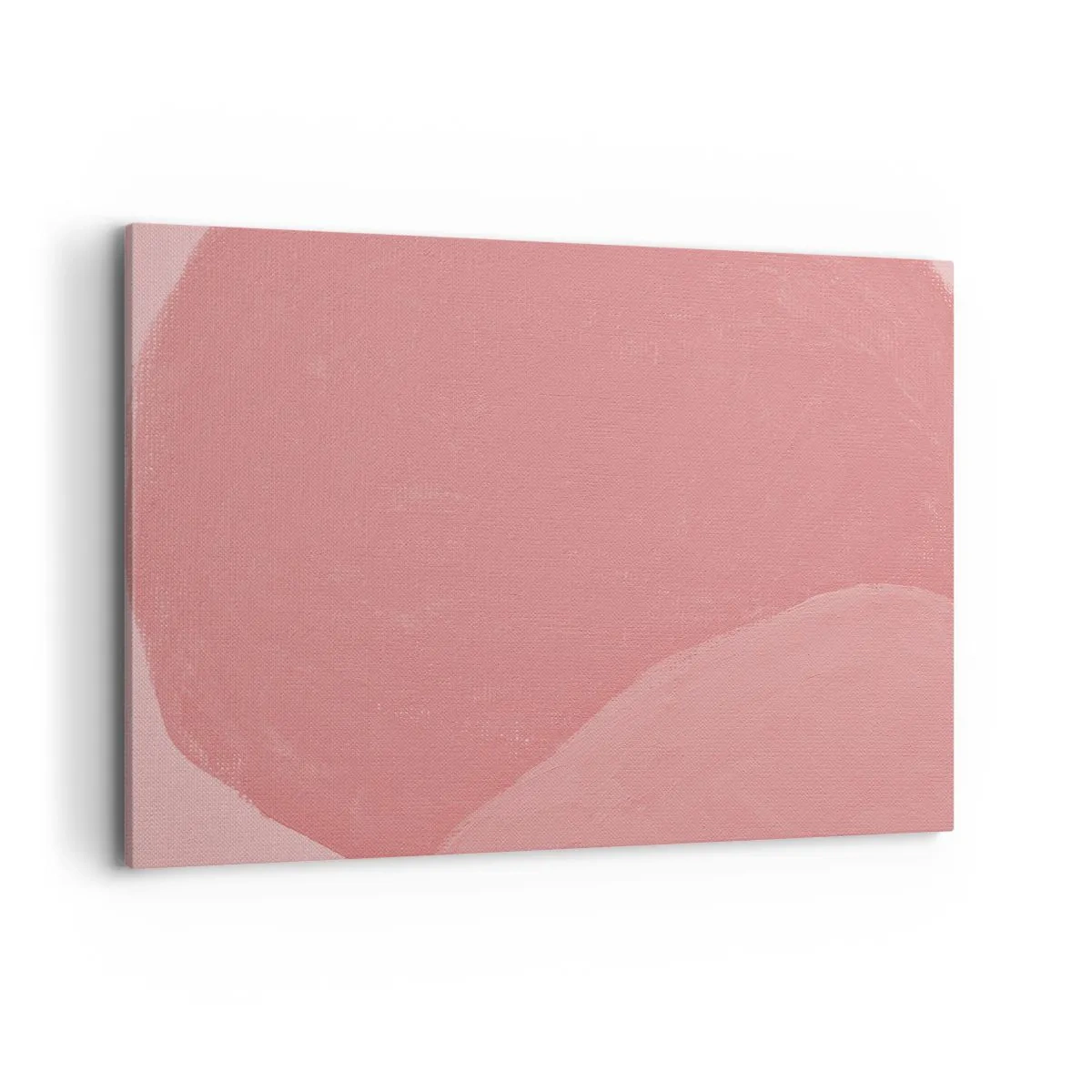 Bild auf Leinwand - Leinwandbild - Zarte Abstraktion in Rosatönen, organische Formen und Minimalismus - 100x70cm - Organische Komposition in Rosa - Moderne Wanddekoration für Wohnzimmer und Schlafzimmer ARTTOR