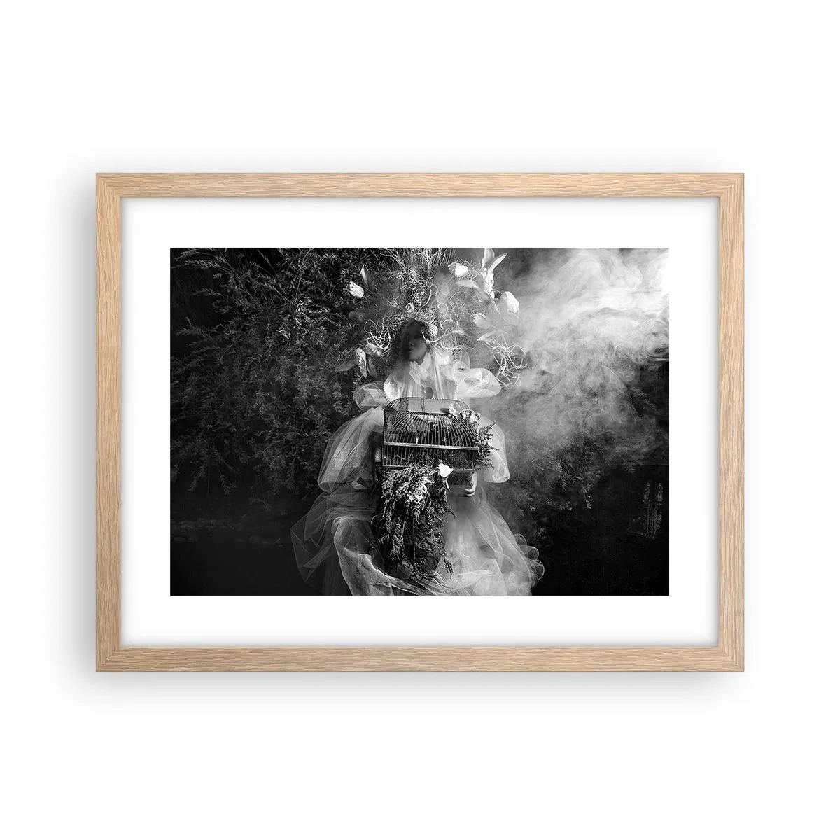 Poster in einem Rahmen aus heller Eiche - Mutter selbst - Natur - 40x30 cm