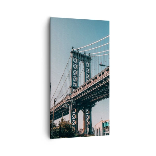 Bild auf Leinwand - Leinwandbild - Über den Wellen der Stadt - 55x100 cm