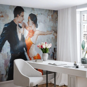 Maßgeschneiderte Fototapete Premium Canvas - Schmutziges Tanzen - Abstraktion, Tanzen, Tango