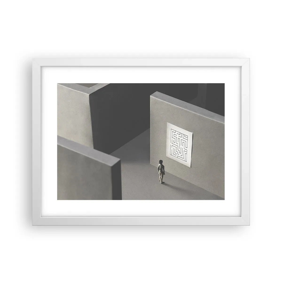 Poster in einem weißen Rahmen - Aber wo bin ich? - 40x30 cm