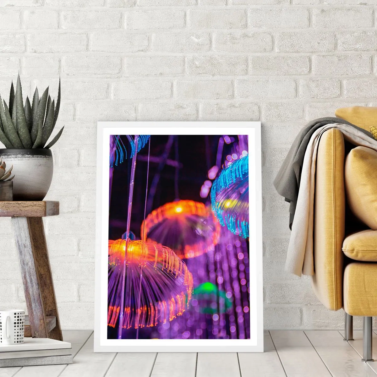 Poster in einem weißen Rahmen - Lichtbrunnen - 40x50 cm