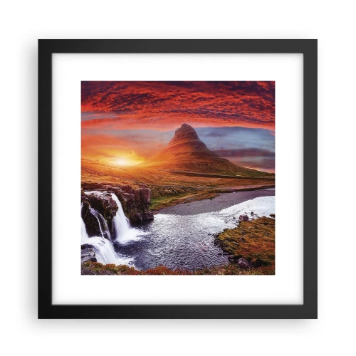 Poster in einem schwarzem Rahmen - Ein Blick auf Mittelerde - 30x30 cm