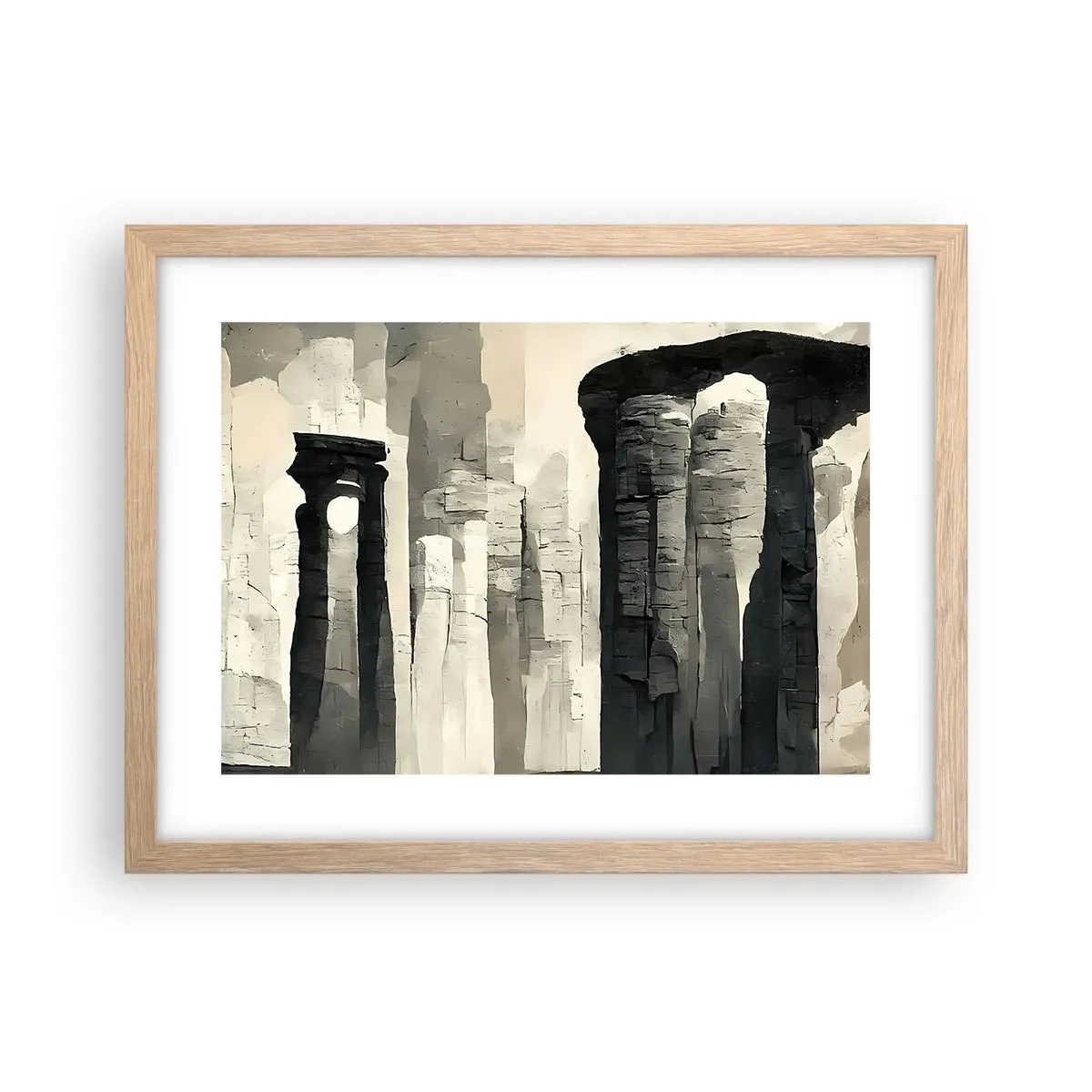 Poster in einem Rahmen aus heller Eiche - Majestät der Antike - 40x30 cm