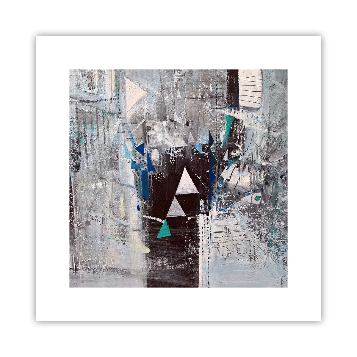 Poster - Überschreibende Reihenfolge der Dreiecke - 30x30 cm