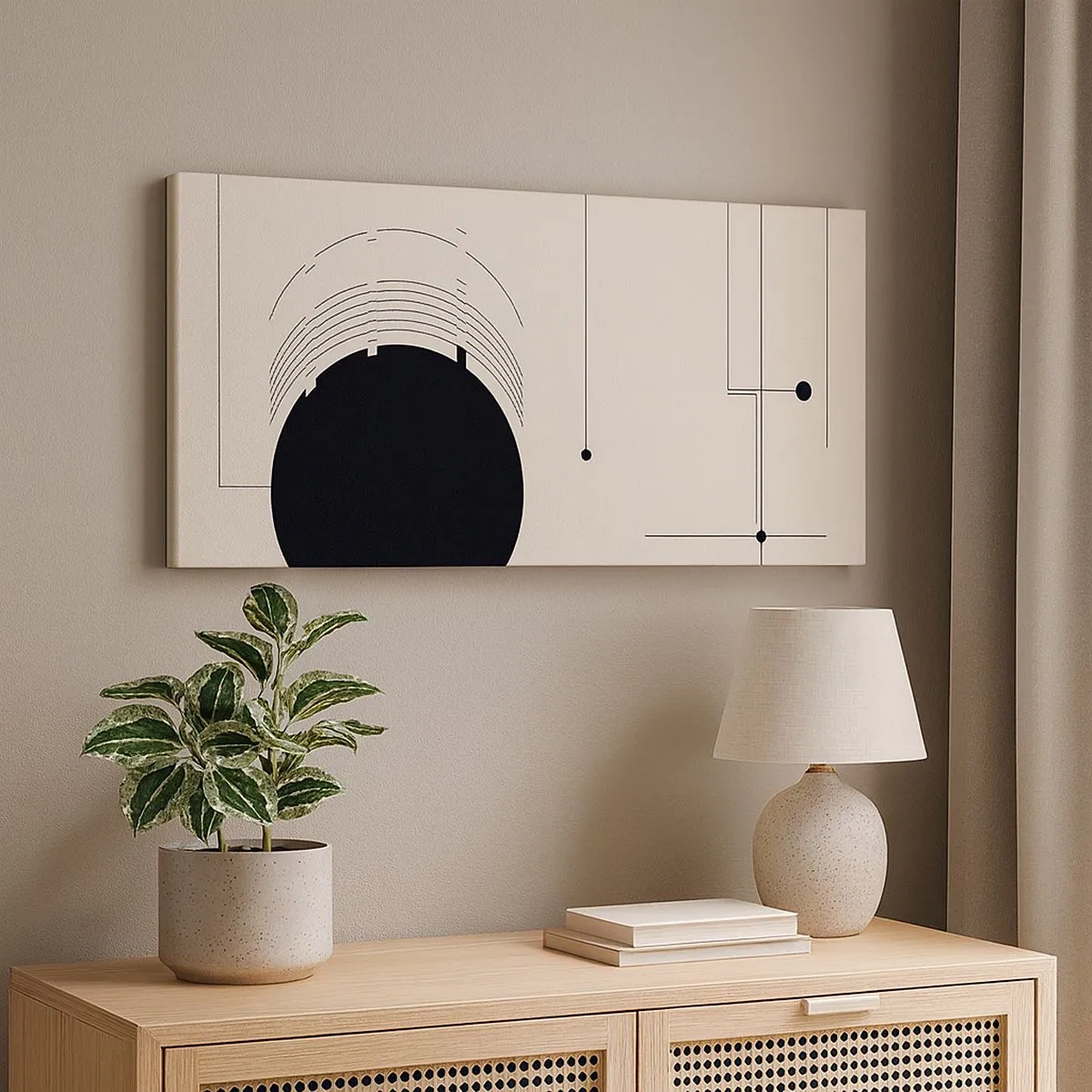 Bild auf Leinwand - Leinwandbild - Flexible und dynamische Komposition - 100x40 cm