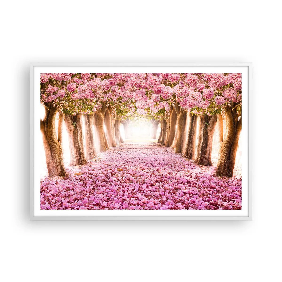 Poster in einem weißen Rahmen - Der Weg ins Paradies - 100x70 cm