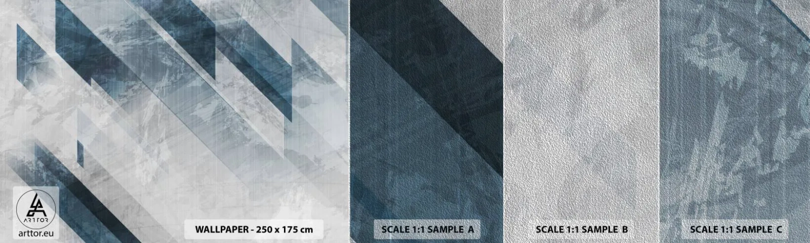 Fototapeten Muster Premium Sand - Räumliche Komposition - graue Bewegung - Abstraktion, Stück, Modernes Muster - 100x30 cm