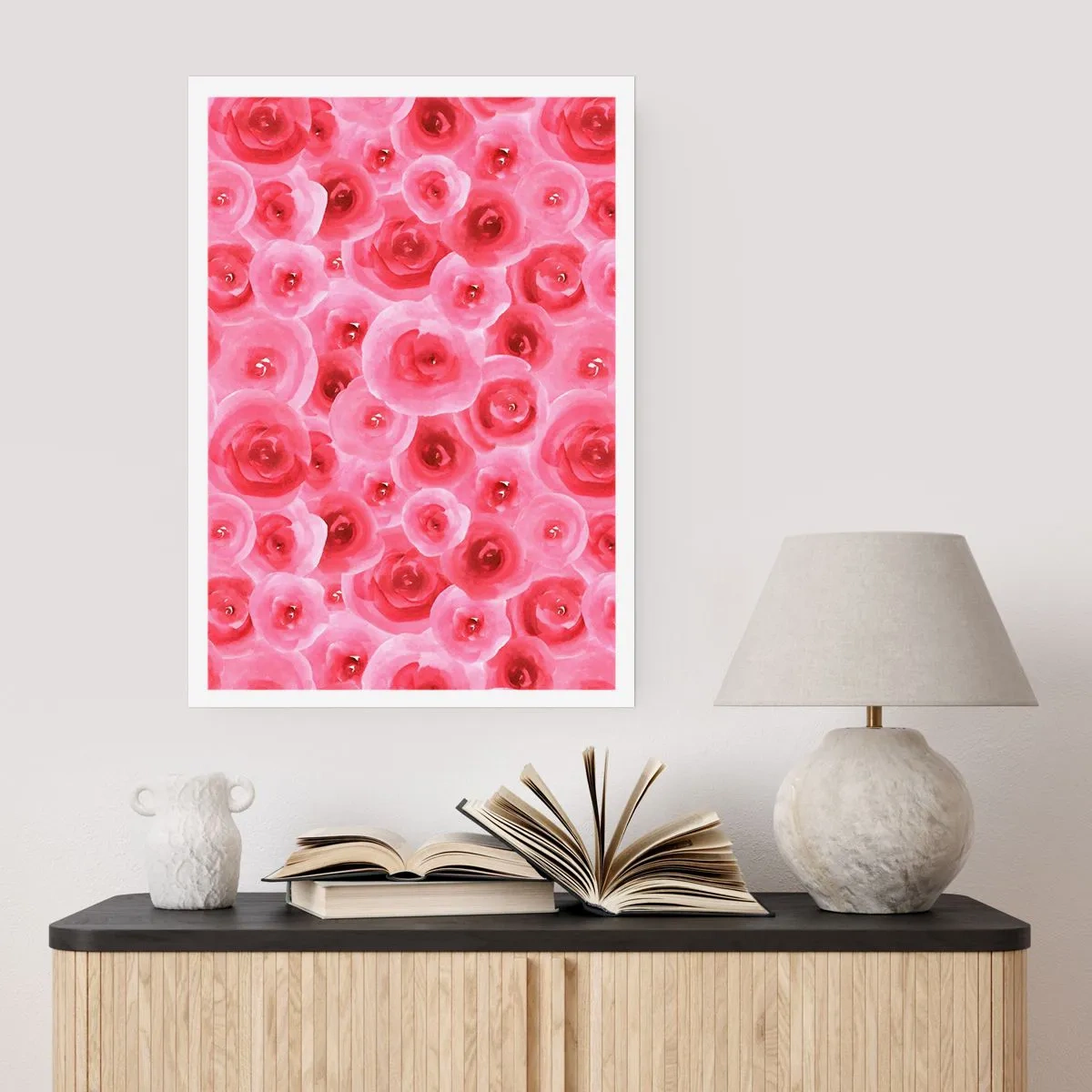 Poster - Oben und unten Rosen - 70x100 cm