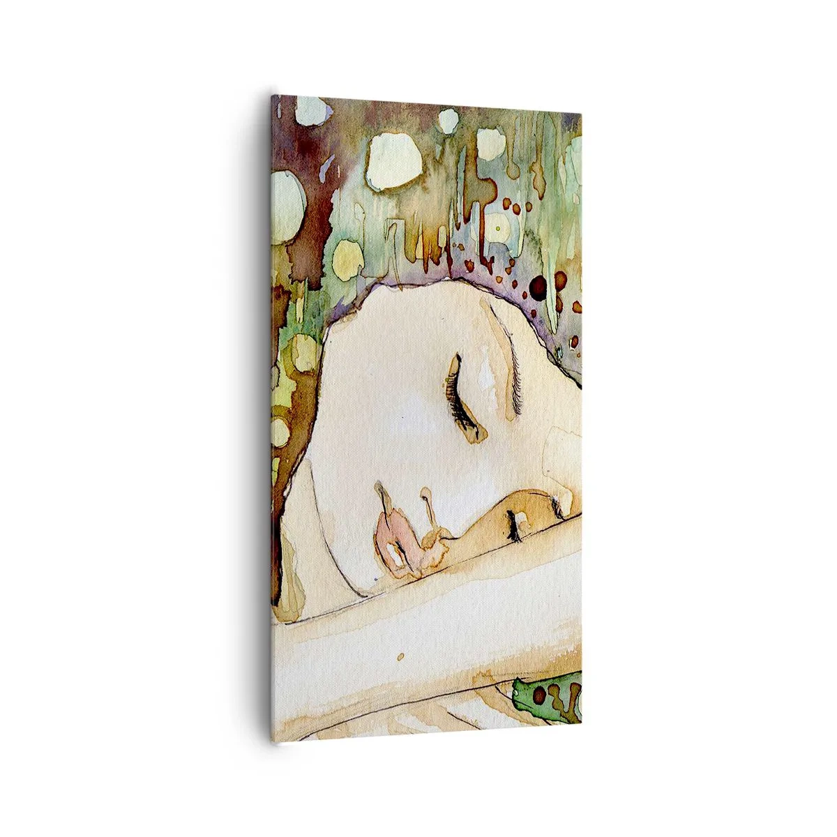 Bild auf Leinwand - Leinwandbild - Ein smaragd-violetter Traum - 65x120 cm