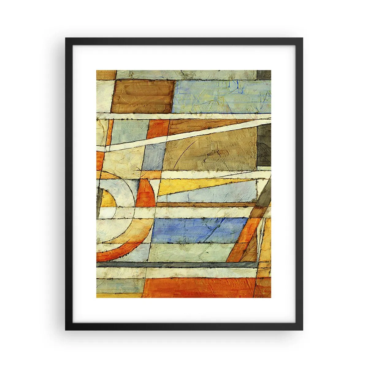 Poster in einem schwarzem Rahmen - Kubismus auf der Baustelle - 40x50 cm