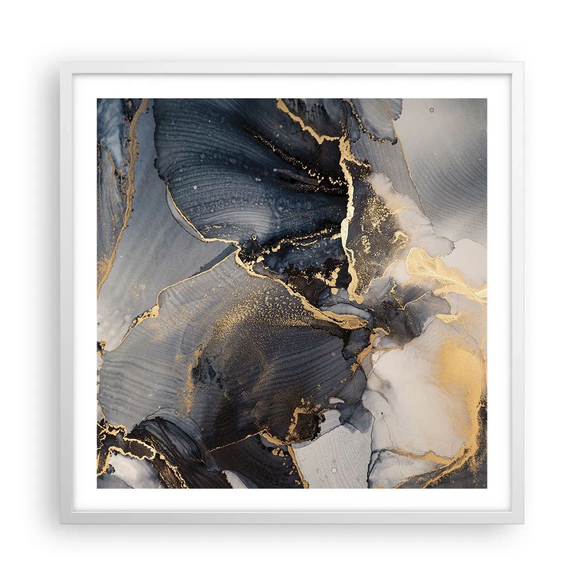Poster in einem weißen Rahmen - Leben aus Stein - 60x60 cm