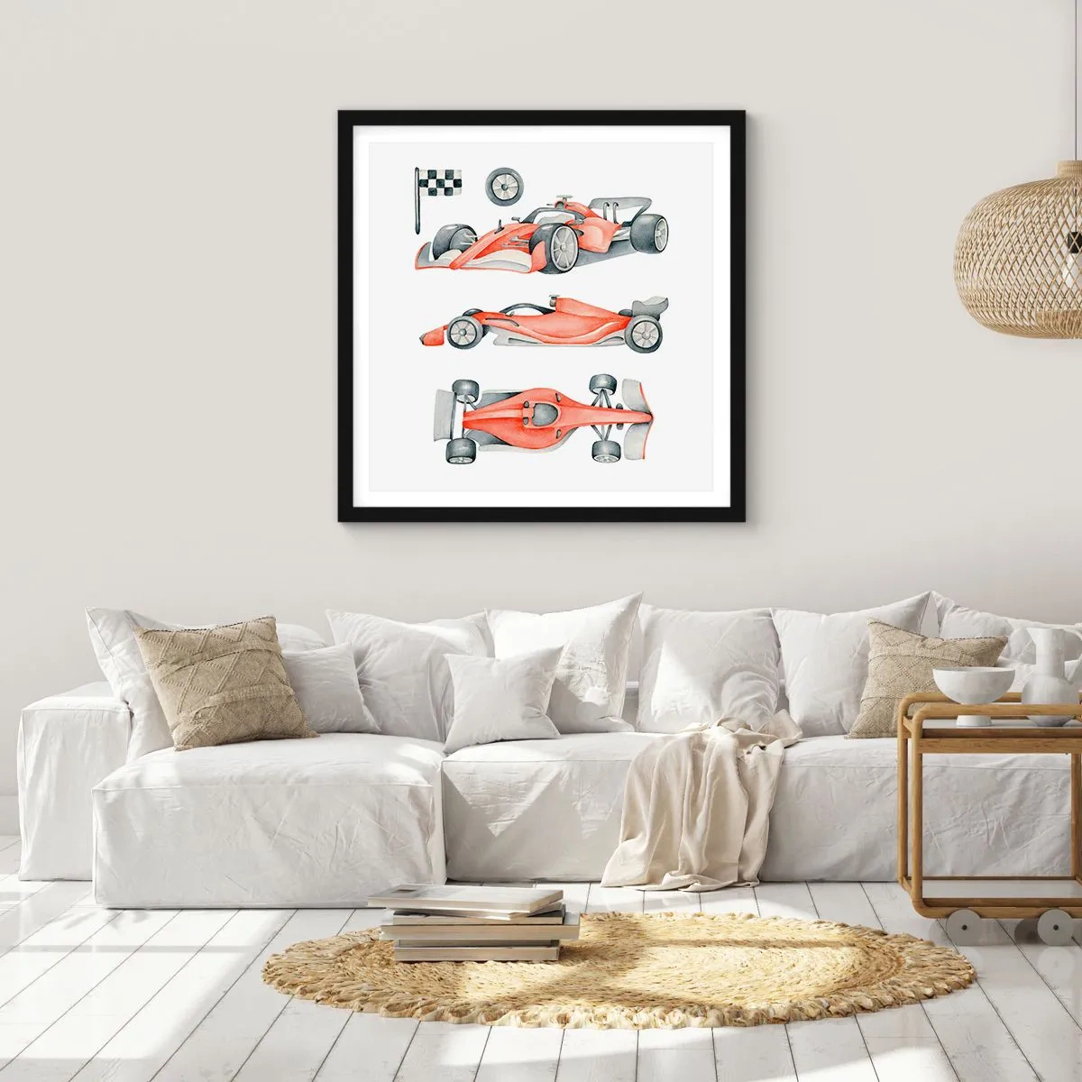 Poster in einem schwarzem Rahmen - Dem Traum folgen - 50x50 cm