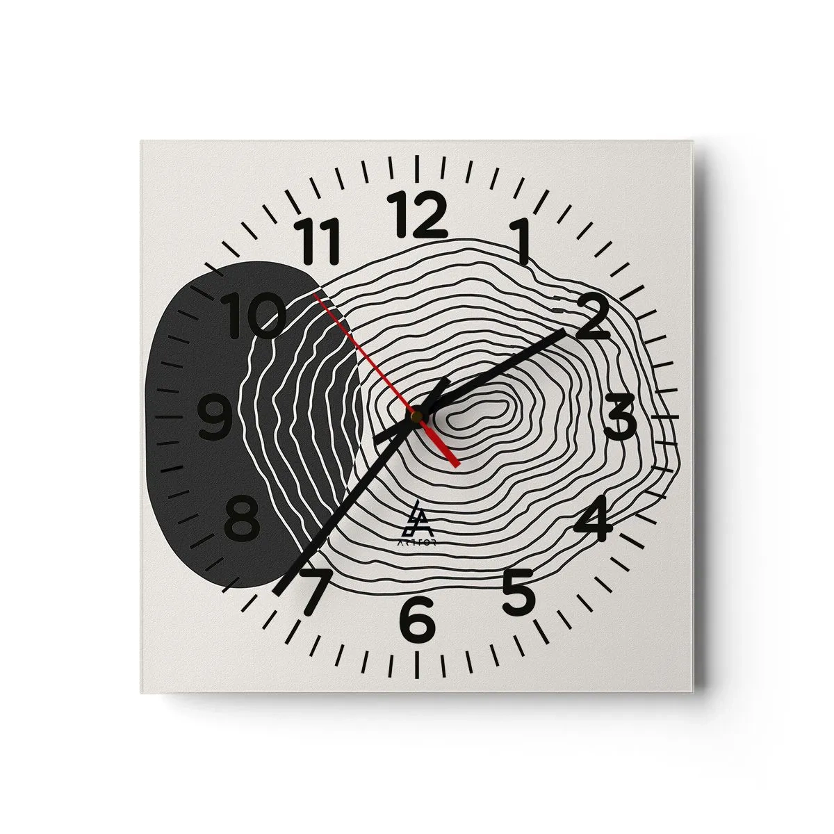 Wanduhr - Glasuhr - Dauer und Schwingung - 30x30 cm