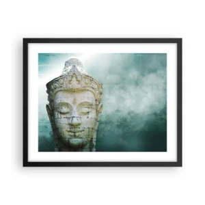 Poster in einem schwarzem Rahmen - Auf der Suche nach dem Licht - 50x40 cm