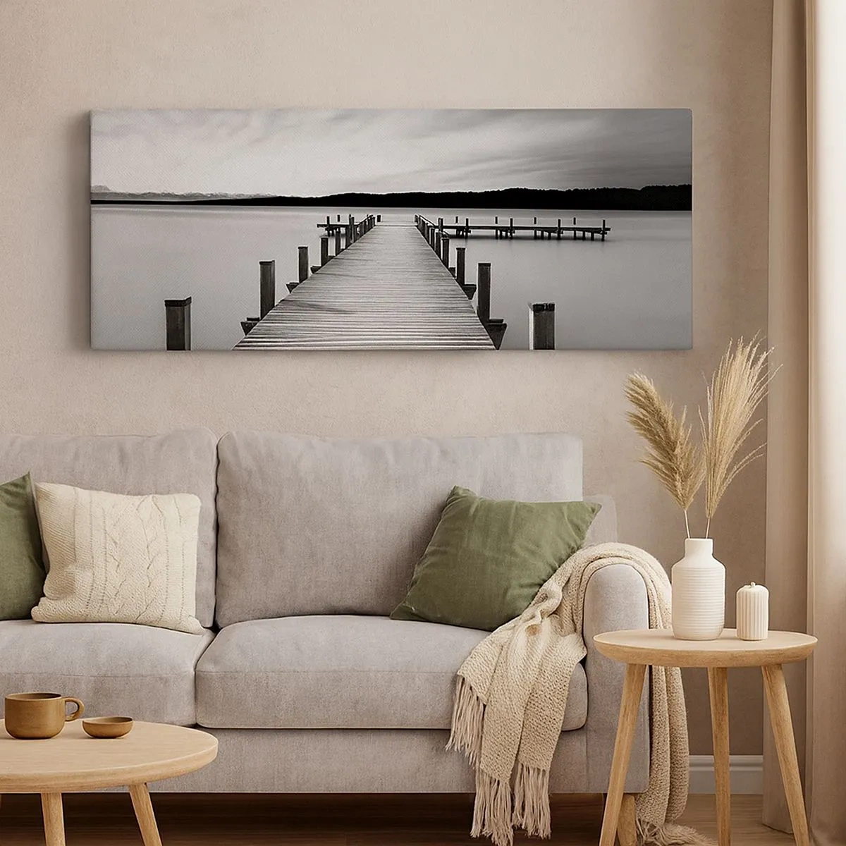 Bild auf Leinwand - Leinwandbild - An der Wasserstelle - Ruhe - 100x40 cm