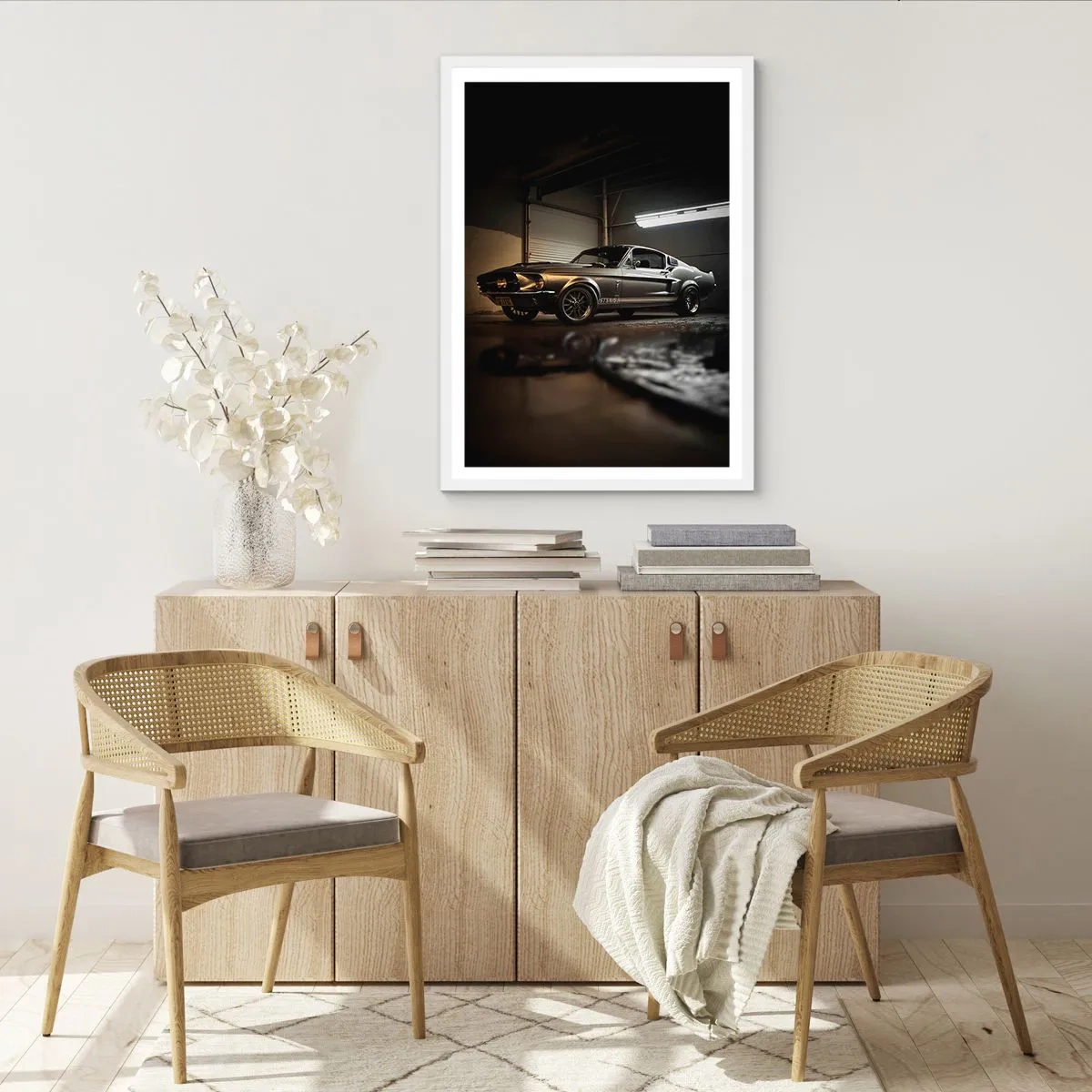 Poster in einem weißen Rahmen - Zurück in die Vergangenheit - 30x40 cm