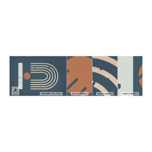 Fototapeten Muster Selbstklebend Deluxe Sticker - Geometrie auf dem Granatapfel - Abstraktion, Stück, Grafik - 100x30 cm