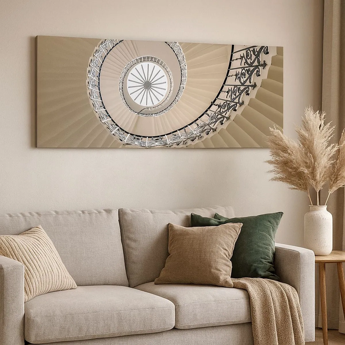 Bild auf Leinwand - Leinwandbild - Im Inneren der Muschel - 100x40 cm