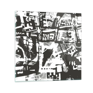 Glasbild - Bild auf glas - Ordnung oder Chaos? - 70x70 cm