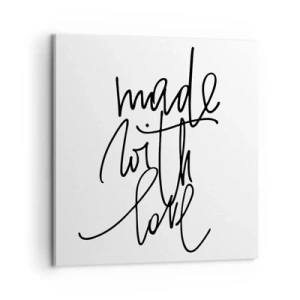 Bild auf Leinwand - Leinwandbild - Die beste Marke - 60x60 cm