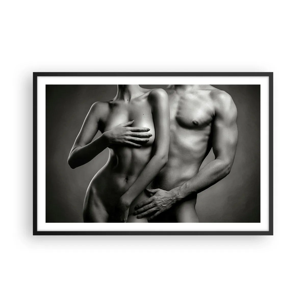 Poster in einem schwarzem Rahmen - Adam und Ewa - 91x61 cm