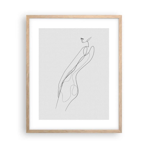 Poster in einem Rahmen aus heller Eiche - Bloß ein Versprechen - 40x50 cm