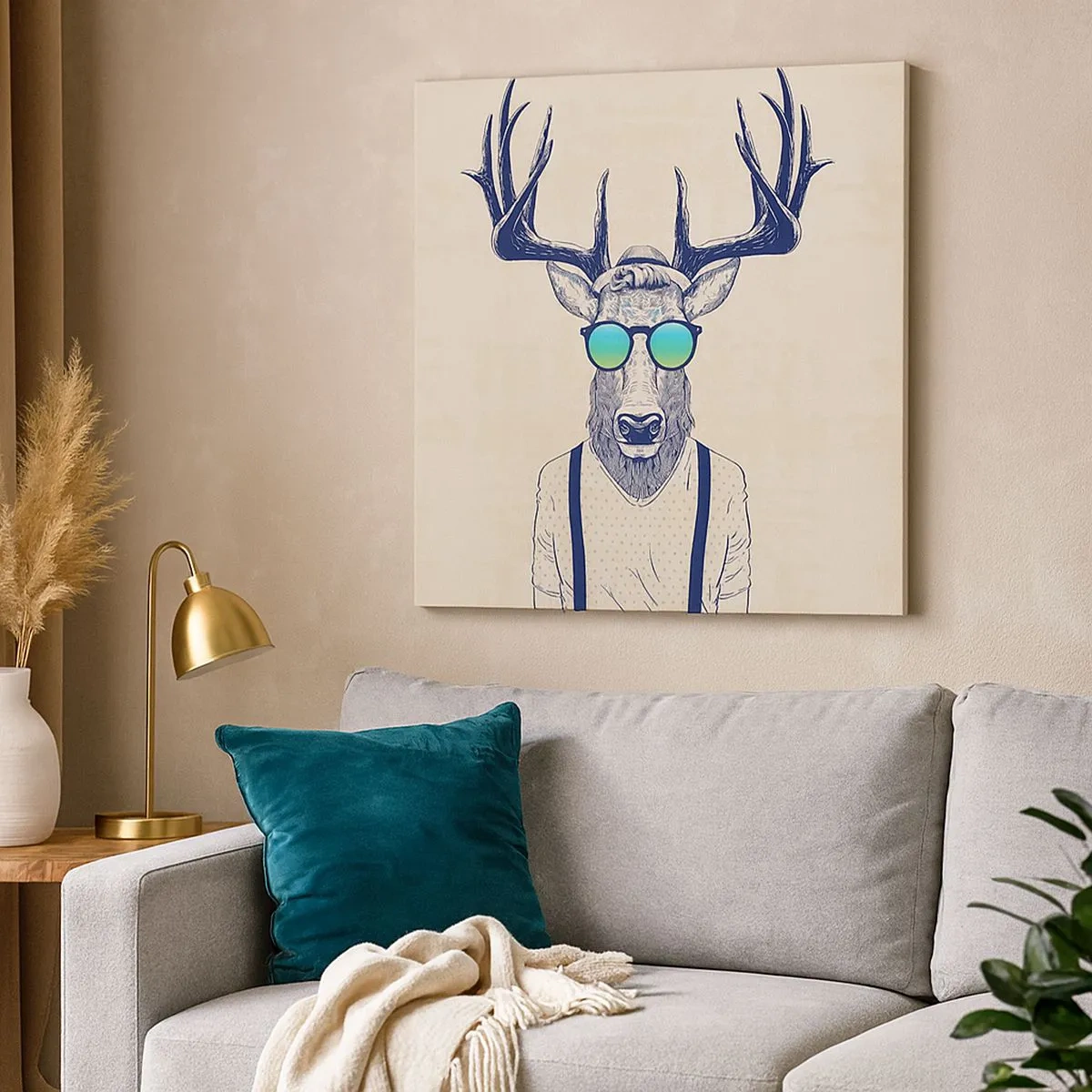 Bild auf Leinwand - Leinwandbild - Wen hast du erwartet? - 30x30 cm